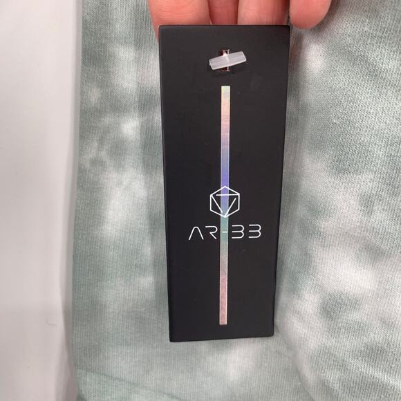 2/$30 AR-33 Sweatshirt Size M Green Tie Dye Pullover NEW AR33 Workout Athleisur - Picture 4 of 10